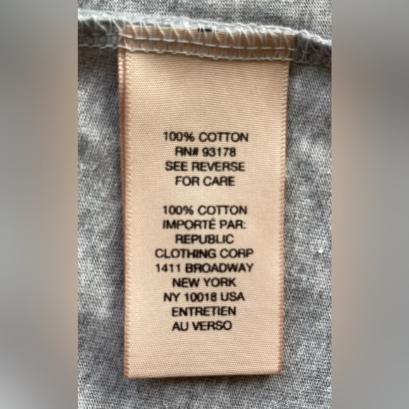 NWT Philosophy REPUBLIC Clothing Heather Gray Ruffle Pocket Tee Shirt Size XS M - Picture 4 of 6